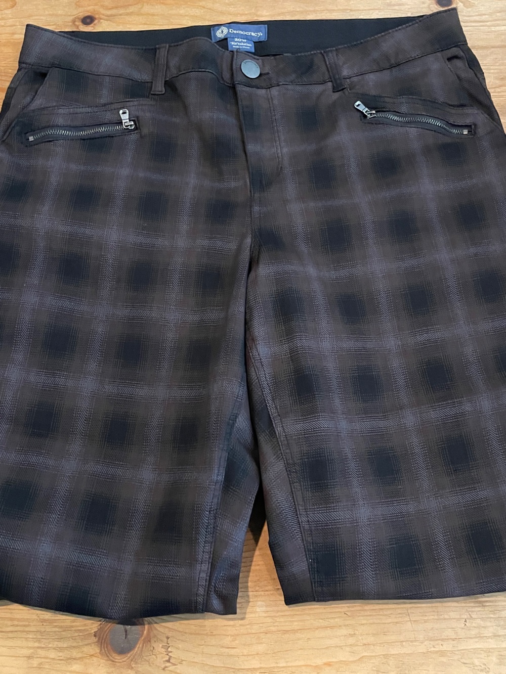 Democracy AB Tech Plaid Zippered Pants Streetwear Academia preppy Retro 20 - Picture 2 of 9